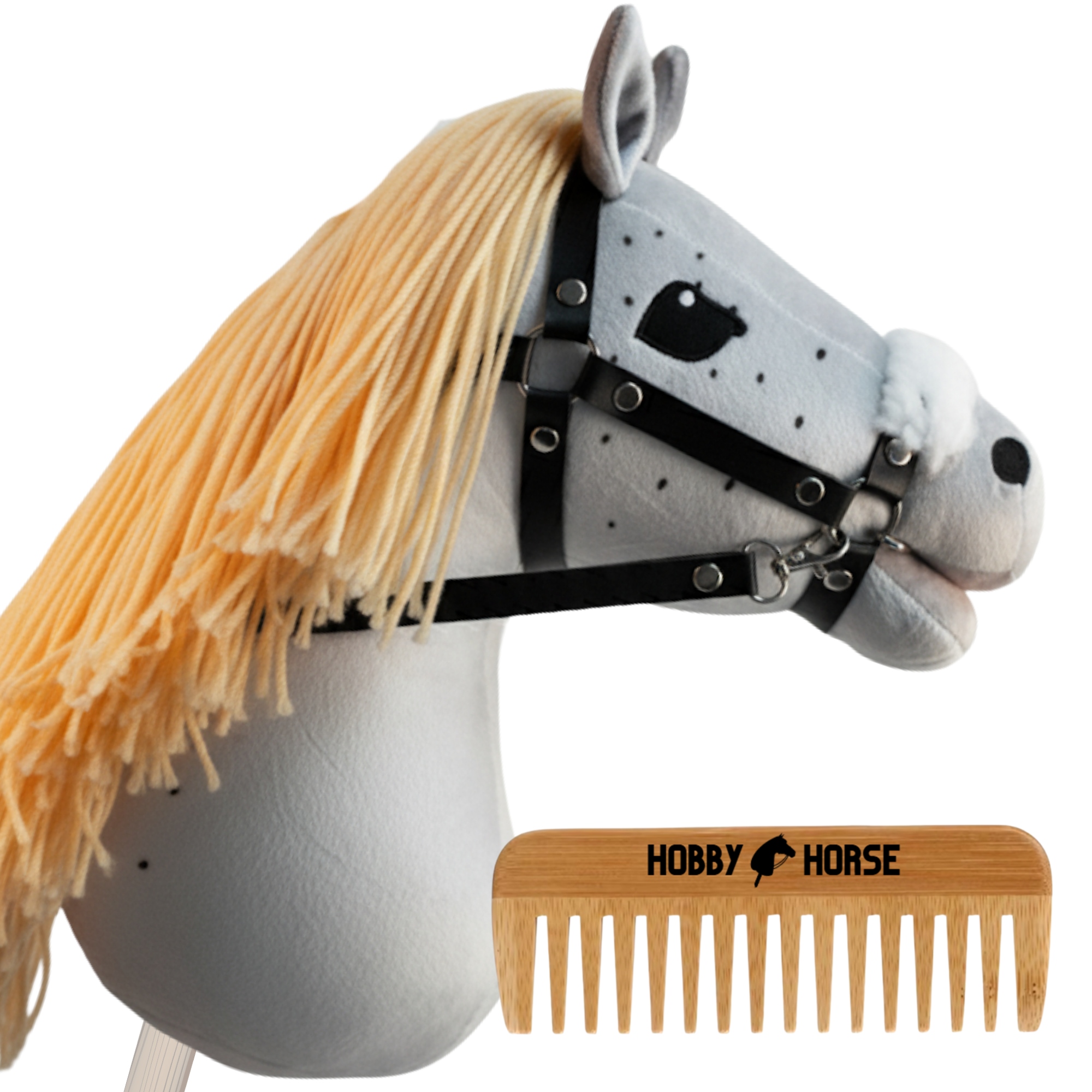 Hobby Horse Kůň Na Tyči A4 Koník Hlava Koně Tyčky Hříva Hřeben Dárek