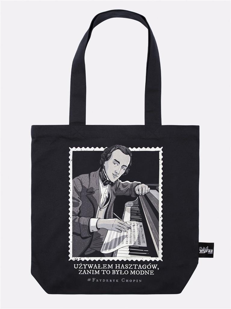 TORBA BAWEŁNIANA CZARNA FRYDERYK CHOPIN
