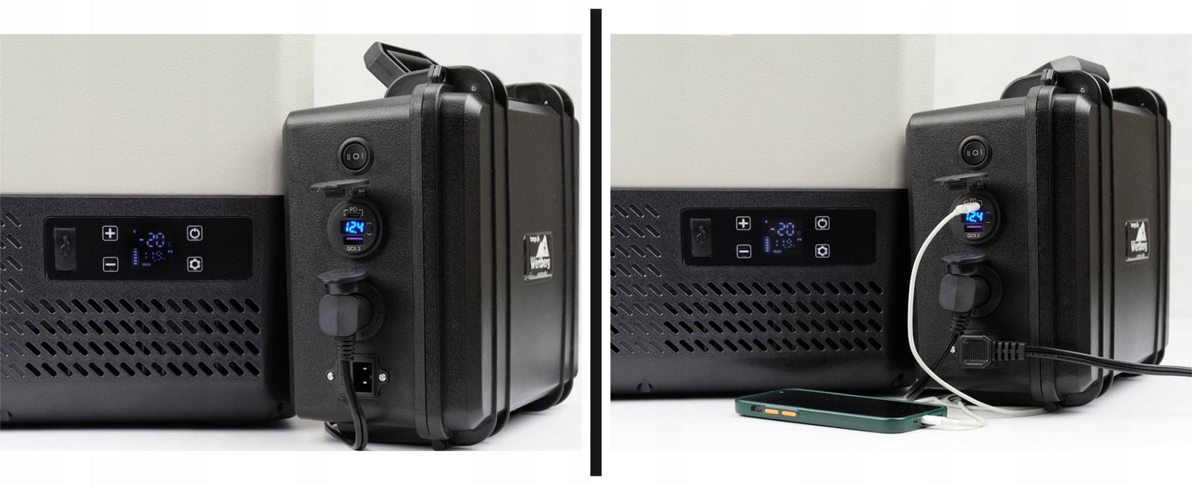 Akumulator bateria 22 Ah do zasilania turystycznej lodówki kompresorowej Klasa efektywności energetycznej brak