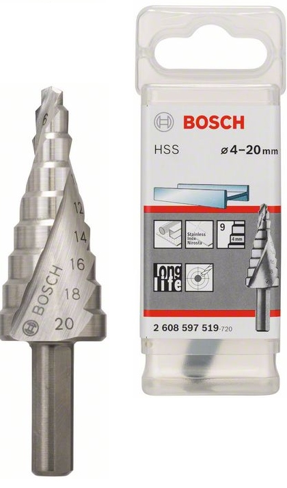 Vrták vícestupňový Bosch 2608597519 4-20 mm