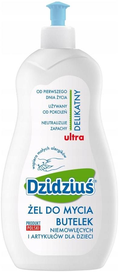 Dzidziuś Żel Płyn do Mycia Butelek 500ml Zestaw 3x Marka Dzidziuś