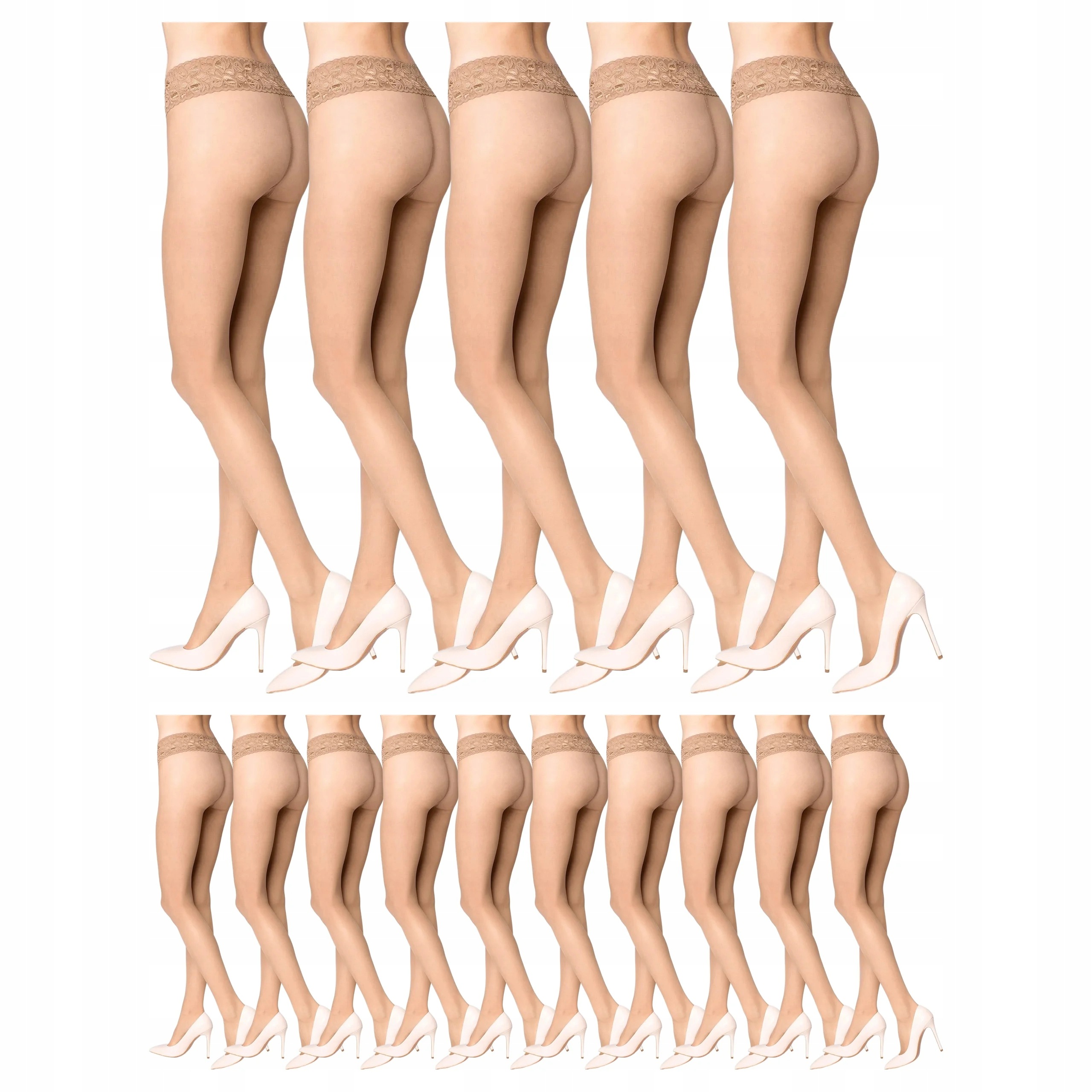 15 x Punčocháče Erotic Vita Bassa 30 den Marilyn Beige 3-M