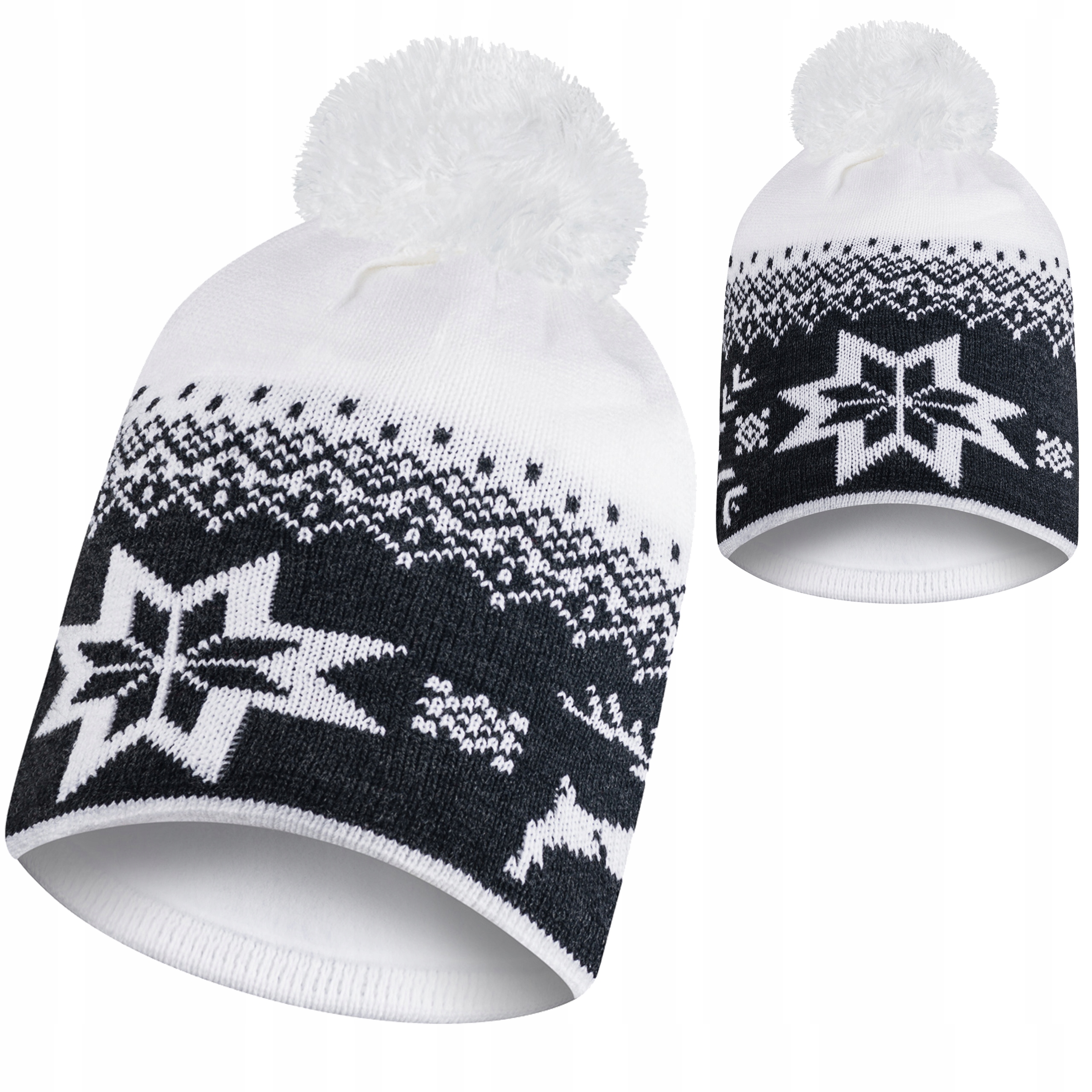 

Czapka zimowa z pomponem polar termoaktywny