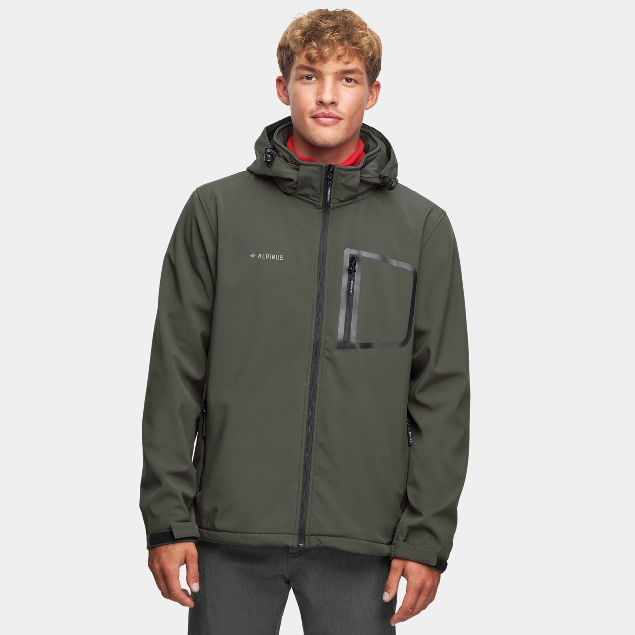 Kurtka męska Softshell Alpinus Active Stenshuvud khaki BR11952