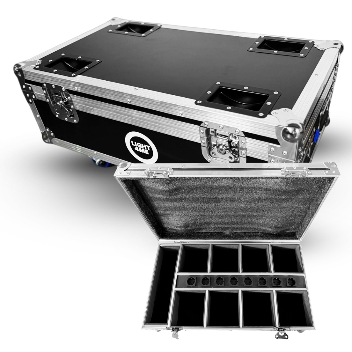 Přepravní Skříňka Case Kufr pro 8x reflektor LIGHT4ME Accu Par 6x10W