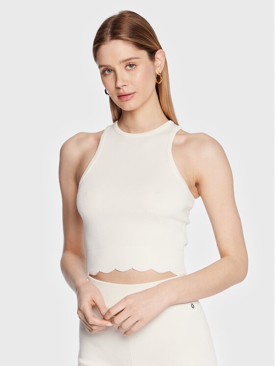 Guess Top Ada W3GZ00 Z2Z80 Ecru Regular Fit S