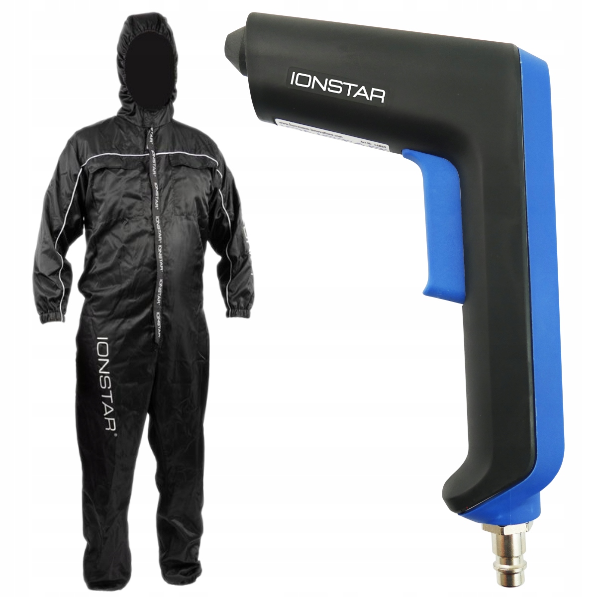 Antistatická lakovací pistole Ionstar pro neutralizaci nákladu