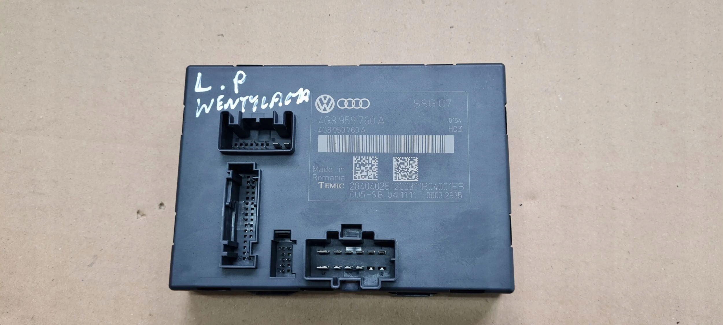 A7 4G module control unit seat 4G8959760A WENTYLACJA A6 C7 4G