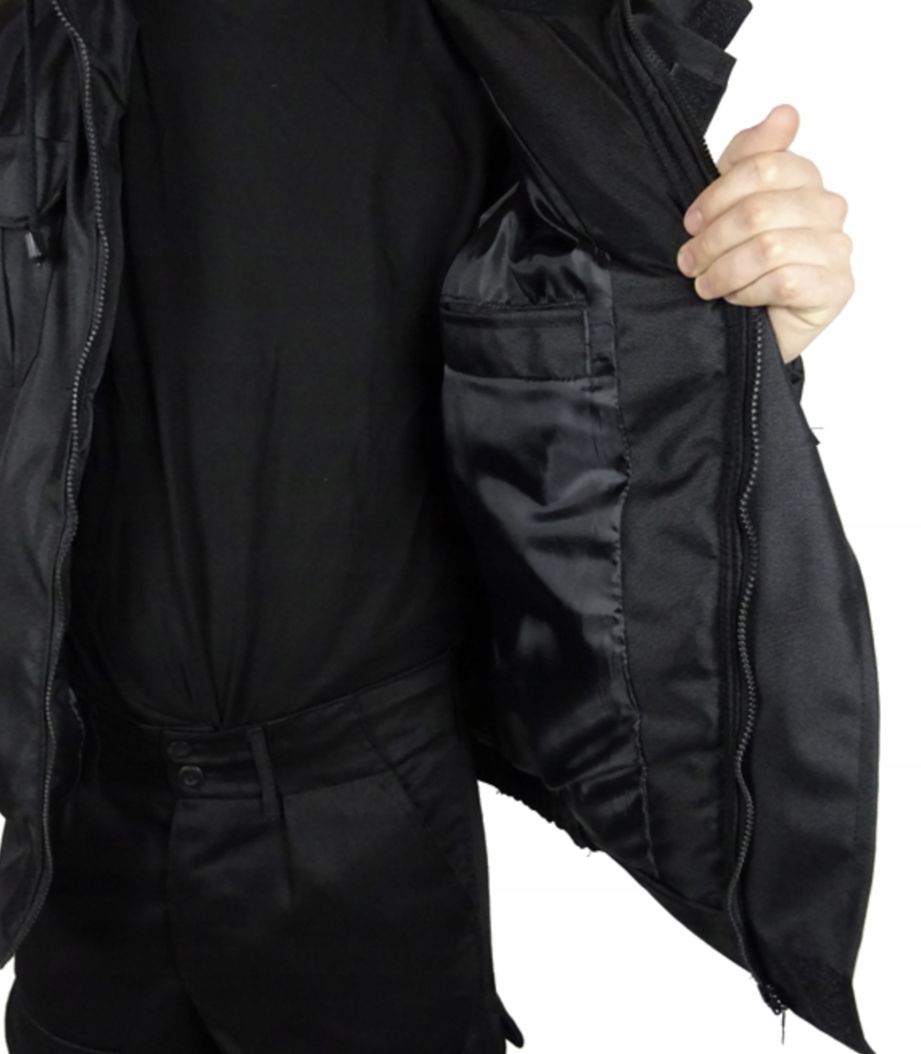 Kurtka Wojskowa OCHRONA czarna ZIMOWA GRATIS L Rozmiar L