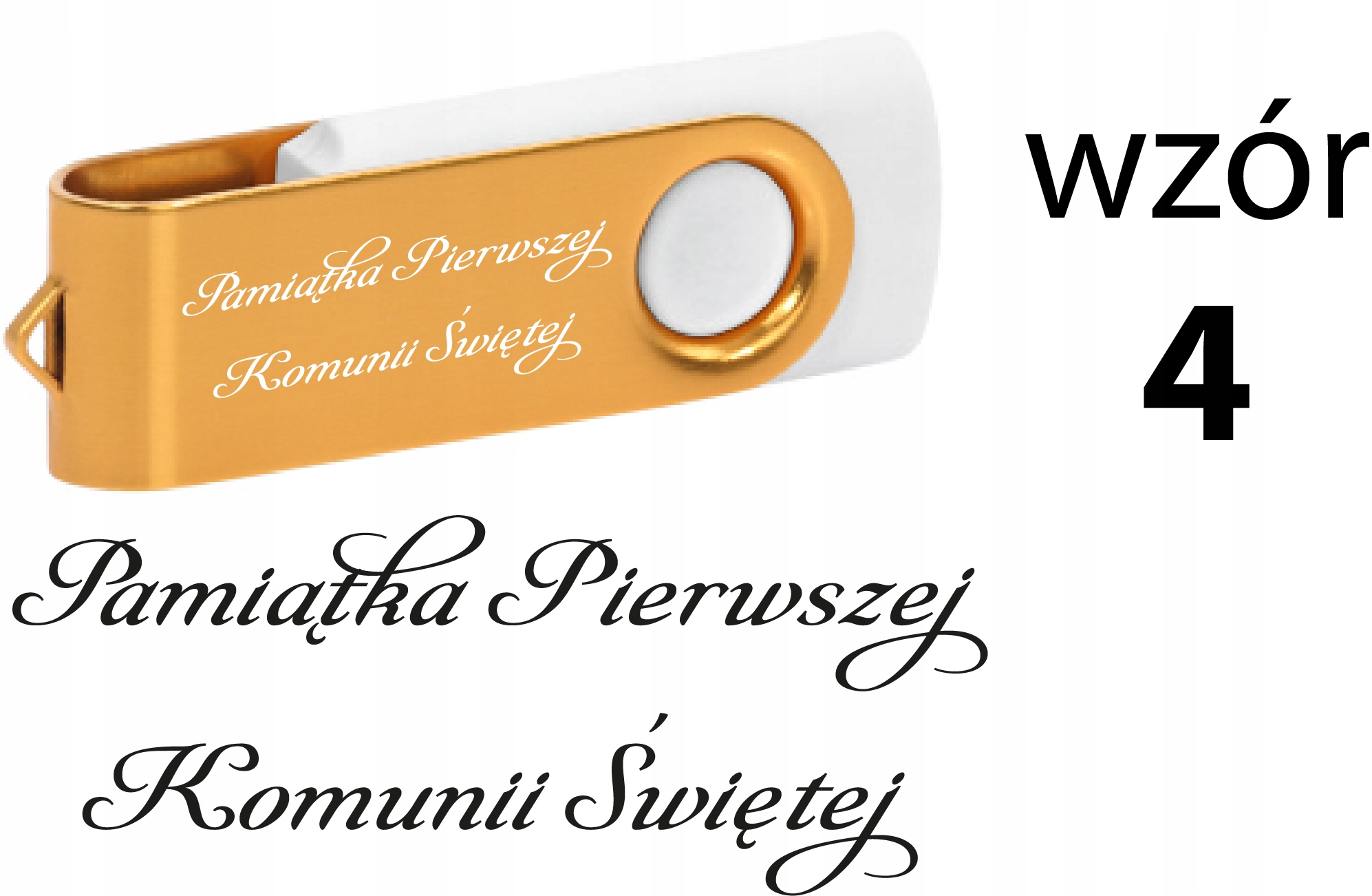 Pendrive twister 4GB usb2.0 Pamiątka I Komunii Św Pojemność 4 GB