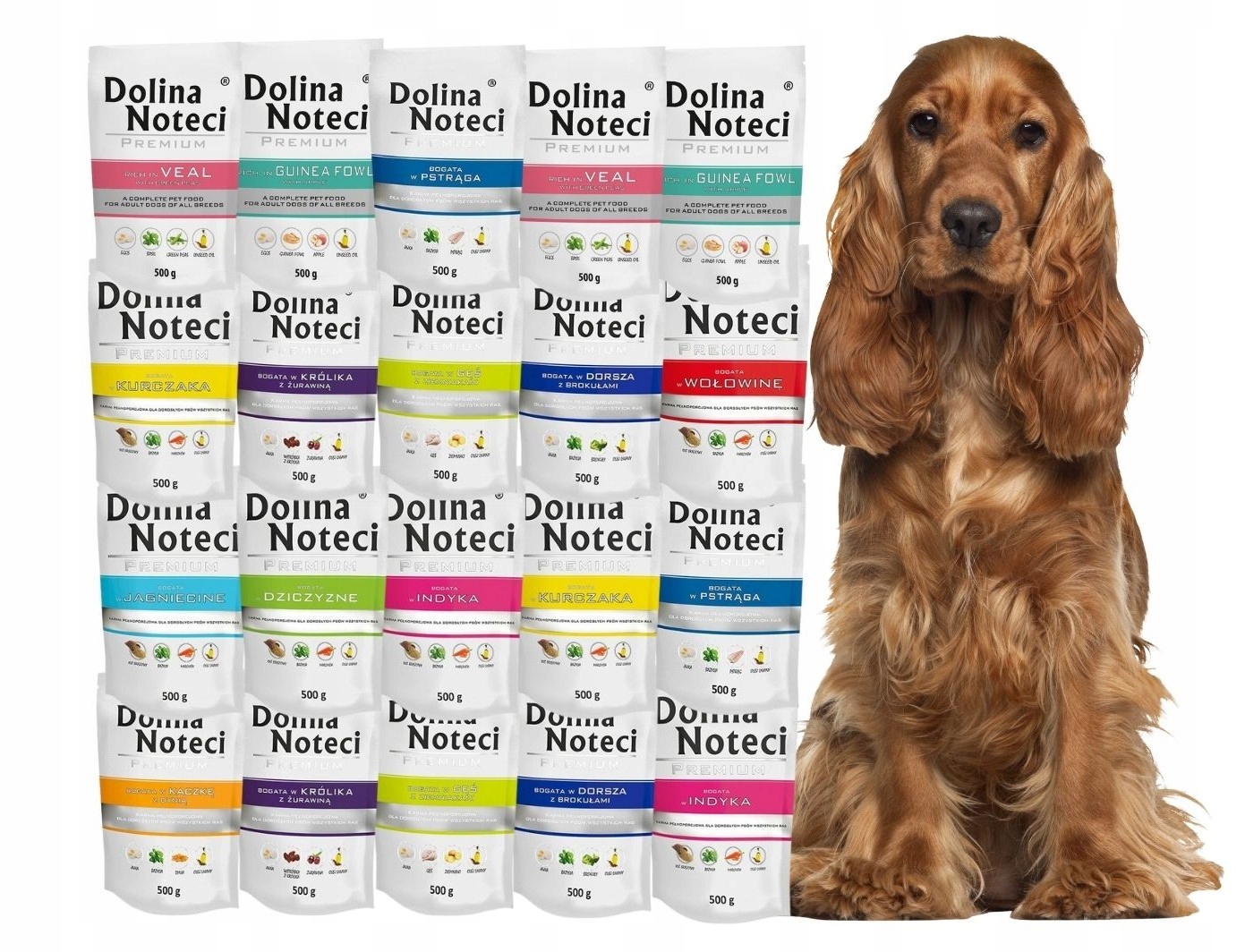 Levně Dolina Noteci Premium MIX 12 Příchutí Krmivo mokré pro psa 20x500g