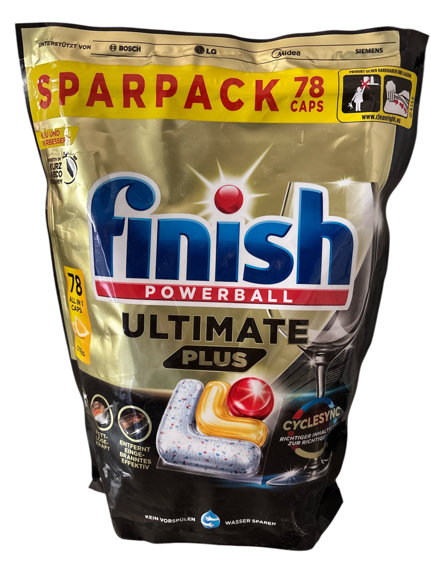 Finish ultimate Plus 78 tablet do myčky nádobí z Německa