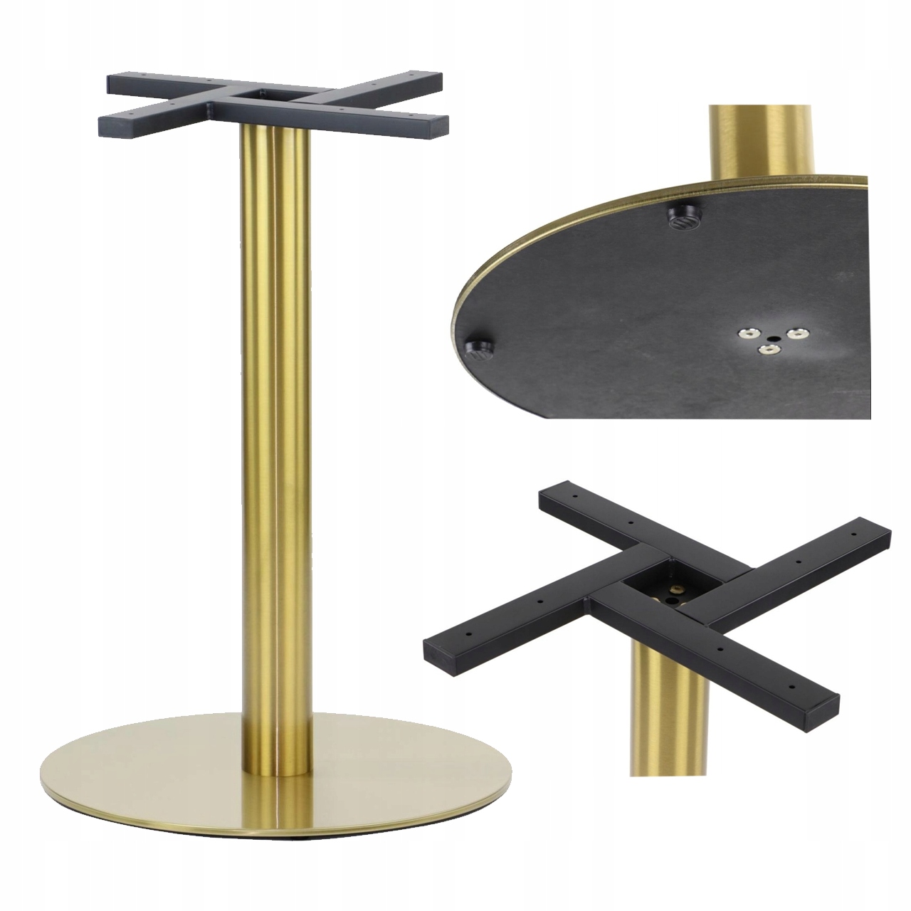 Podstavec Pro Stůl SH-3001-6/G Zlatý, Pro Pracovní Desku Fi 80 CM