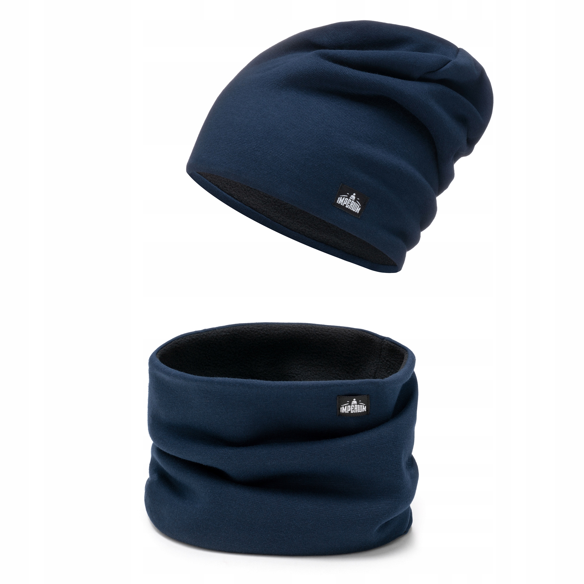 

Czapka zimowa komin kpl. na Polarze Granat 52-54