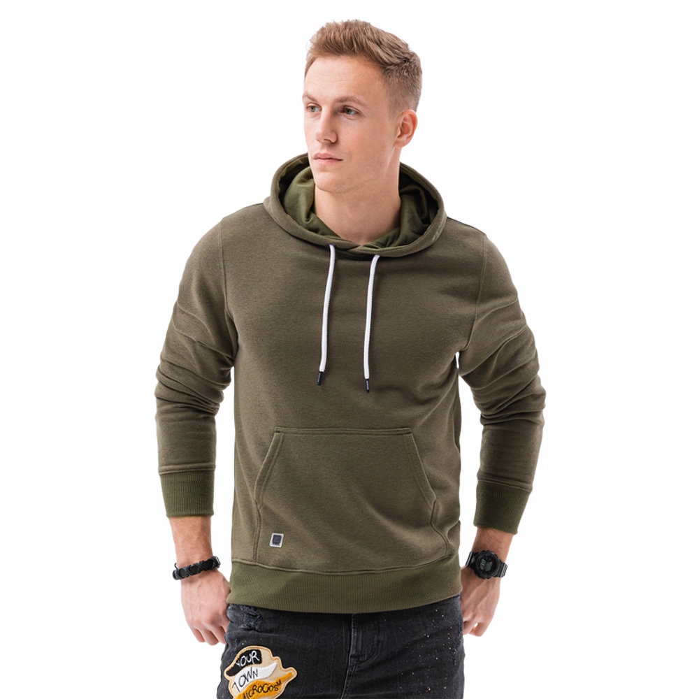 

Bluza męska z kapturem B979 oliwkowa L