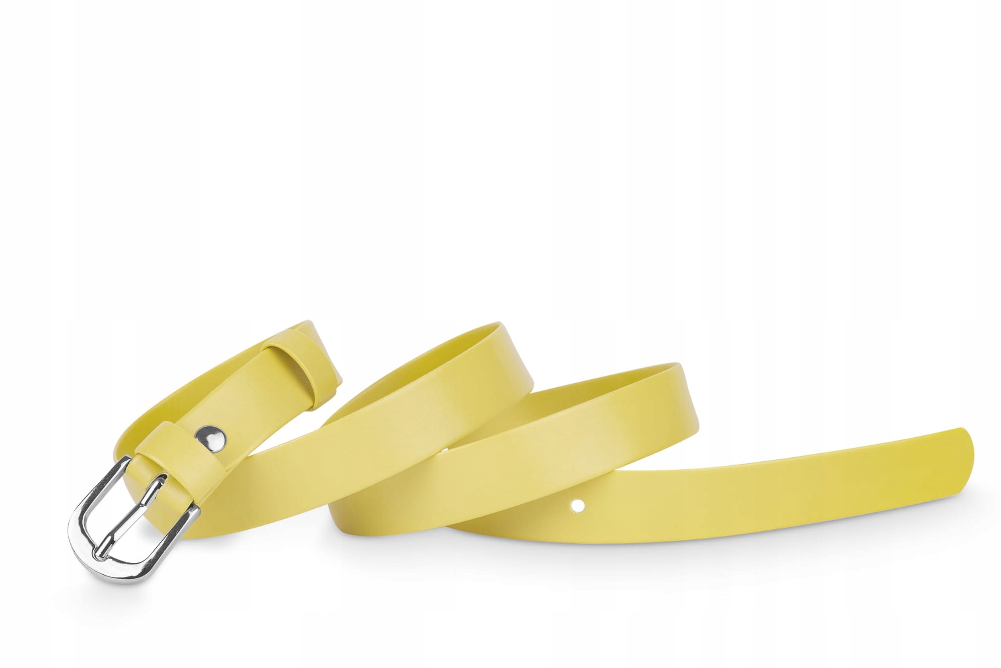 

Pasek damski klasyczny żółty mat 2 cm