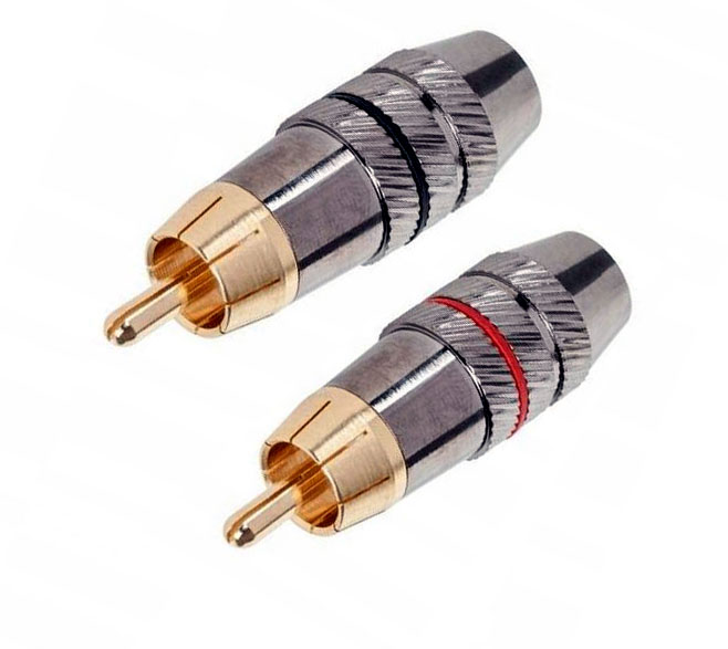 

Złocony Wtyk Rca Cinch HD-291 Hi-fi Hq kpl 2szt