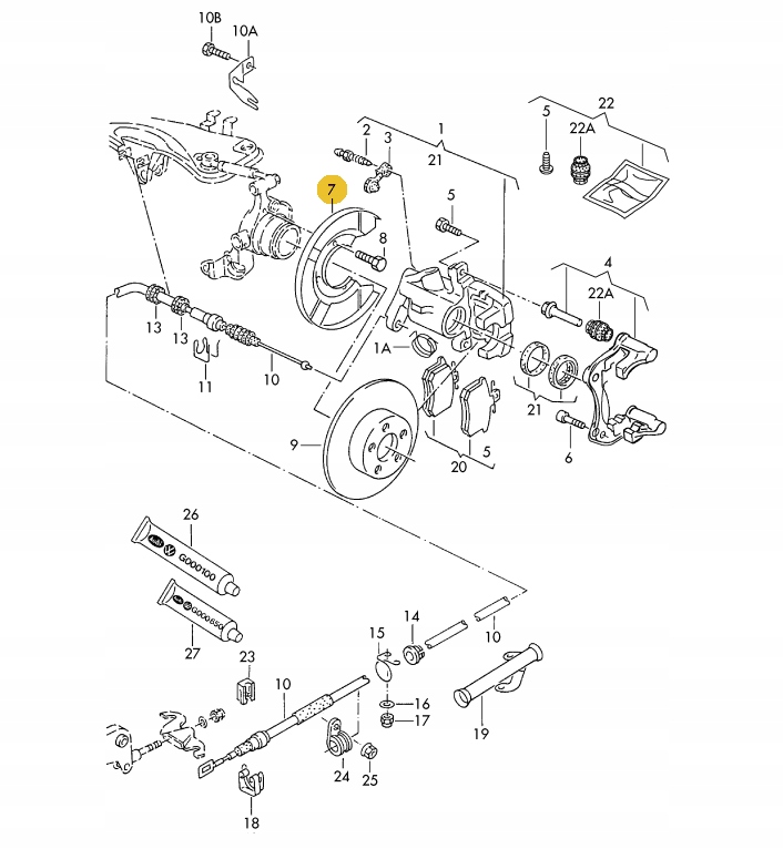 OSŁONA TARCZY HAMULCOWEJ TYLNA AUDI 100 C3 C4 A6 443615611 Stan opakowania oryginalne