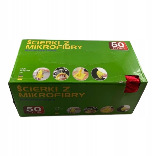 

Ścierki z mikrofibry , zestaw 50 szt. Czerwone