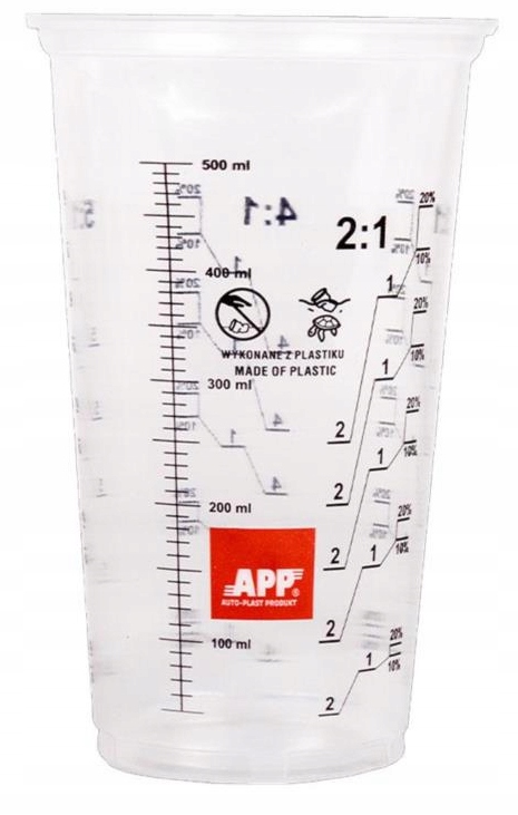 Kubek Do Mieszania Farb Lakieru Z PODZIAŁKĄ-500 ML