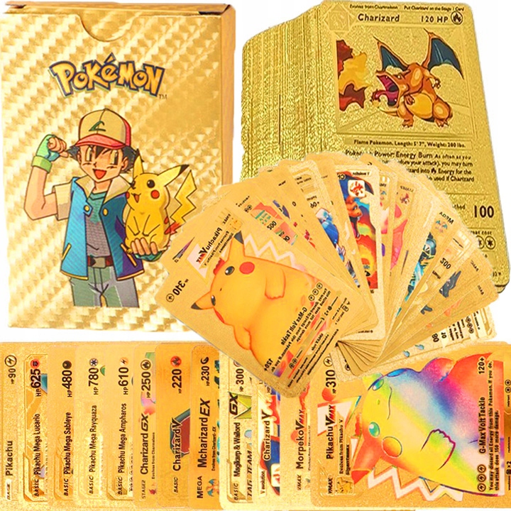

Karty Pokemon zestaw 55 kart Legendarne Złote