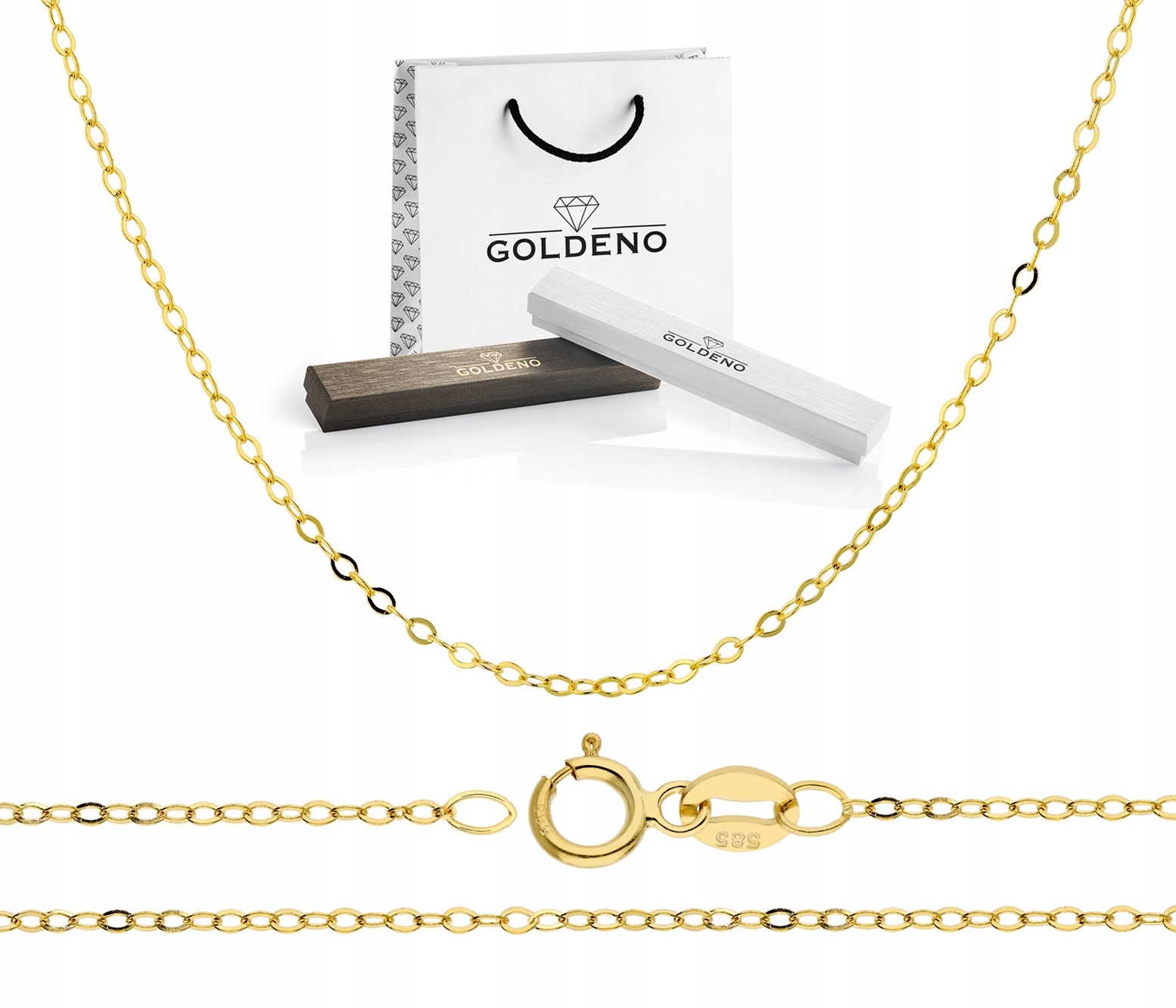 Zlatý Krásný Řetízek 585 Ankr Klasický 50 CM