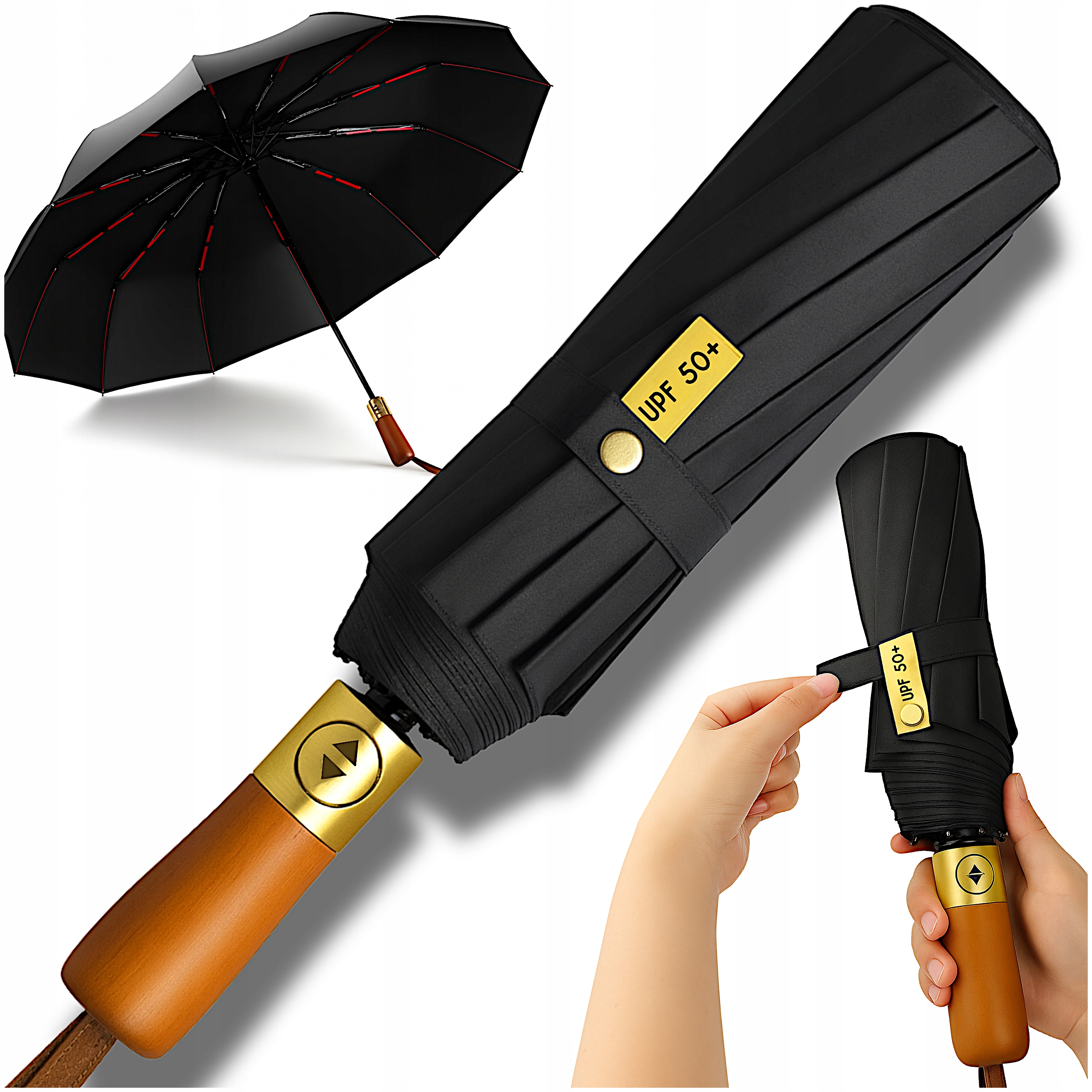 БОЛЬШОЙ ЗОНТ XXL СКЛАДНОЙ АВТОМАТИЧЕСКИЙ ЗОНТ ВОДОНЕПРОНИЦАЕМЫЙ СОЛНЦЕЗАЩИТНЫЙ КОЗЫРЕК