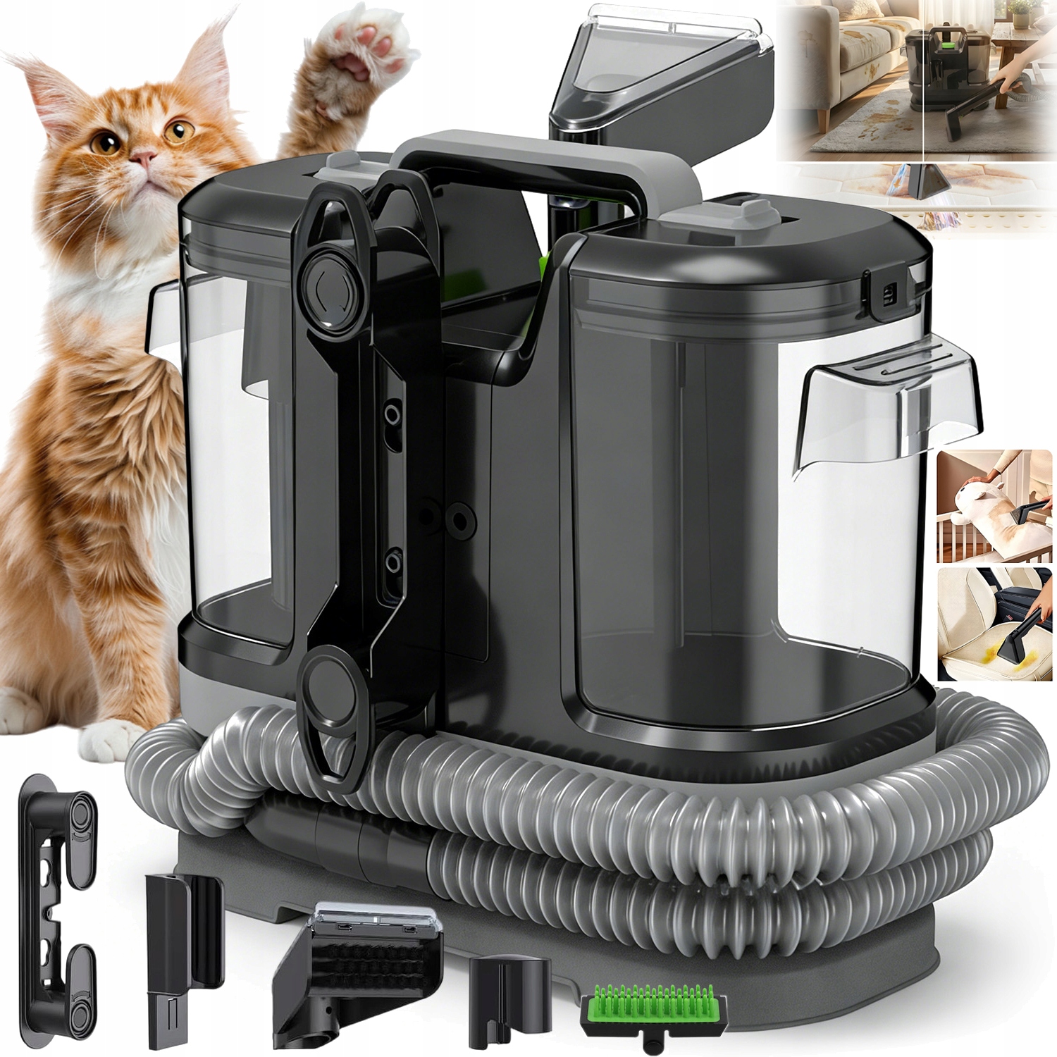 Stroj Na Čištění Tkanin, Prací Výkon Se 2 Nádržkami 450 W 12 Kcal 1800 ML