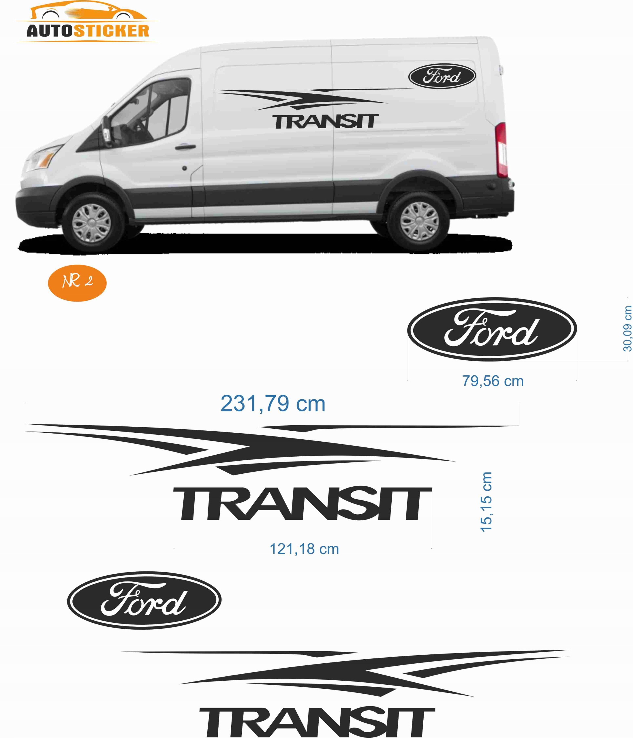NAKLEJKA NAKLEJKI OKLEINA WLEP BUS FORD TRANSIT MODEL 02