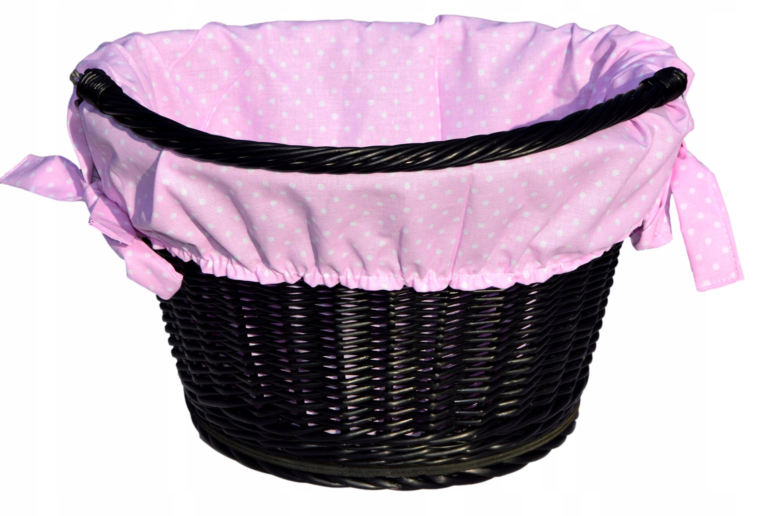 Koszyk wiklinowy na Click na rower Kosz rowerowy na Rower Czarny Pl