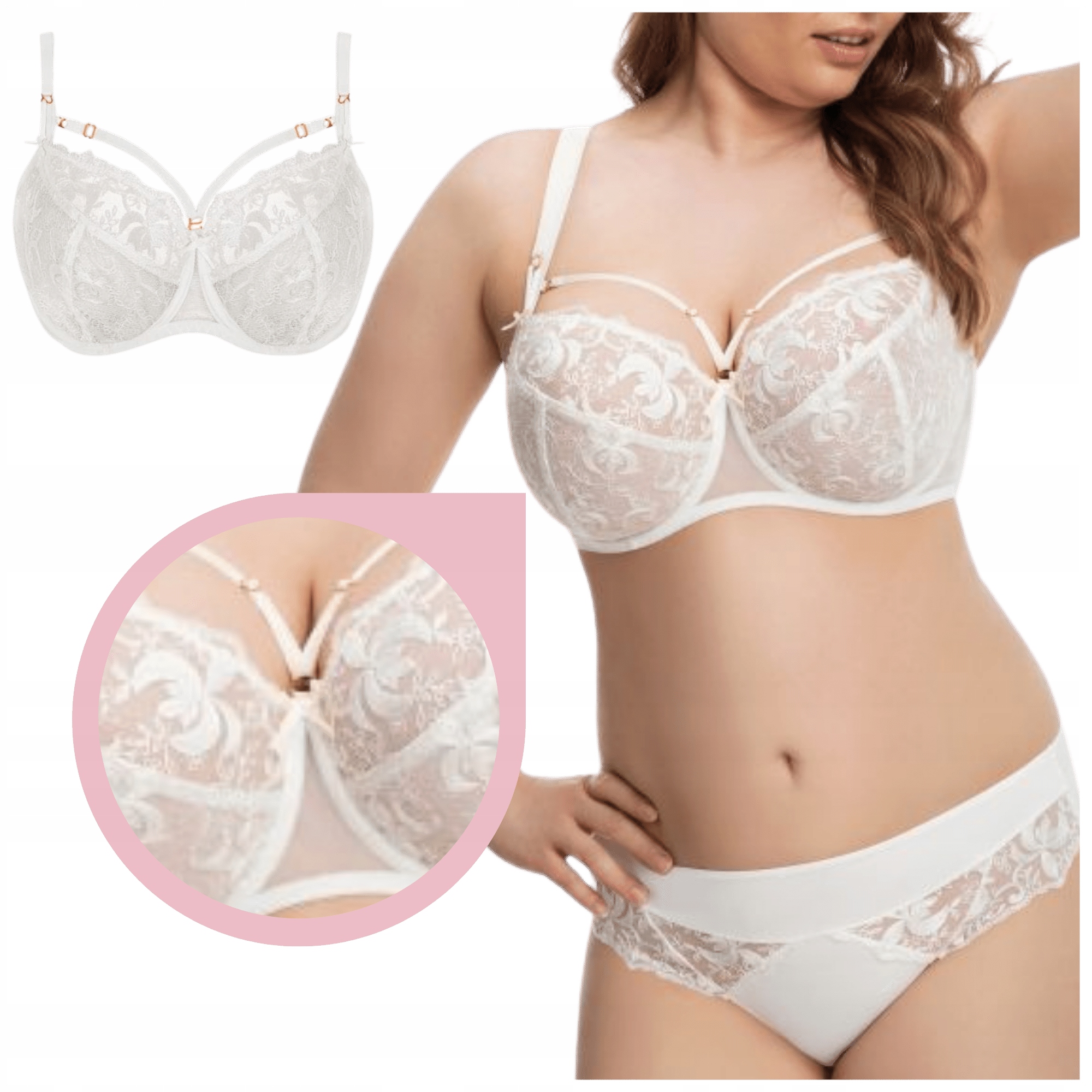 Corin Alexis 10719 Ecru podprsenka s měkkými proužky 65E