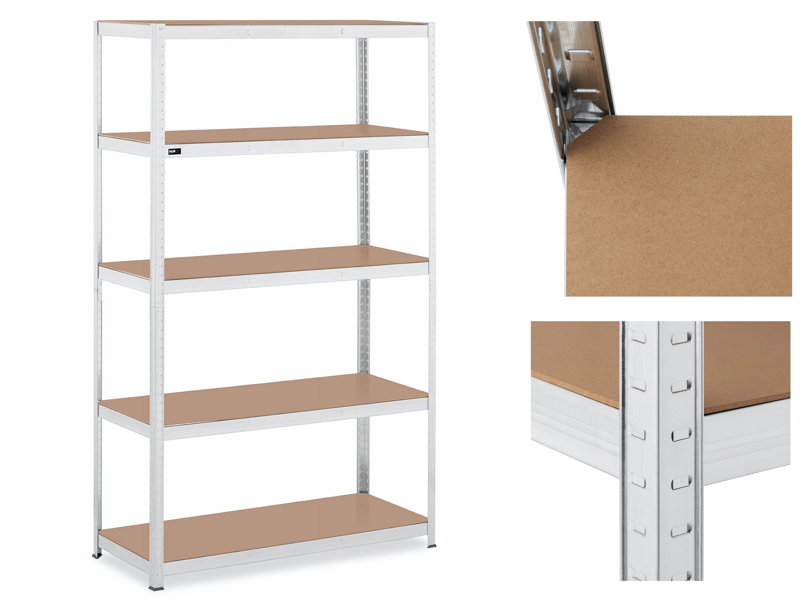 

Solidny Regał 120x50x197cm 5 Półek Stal+mdf Msw