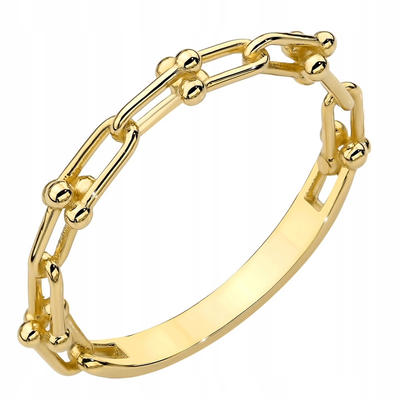 Dámský snubní prsten Golden Prstýnek pr 585 s pletenými očky s kuličkami vel. 14