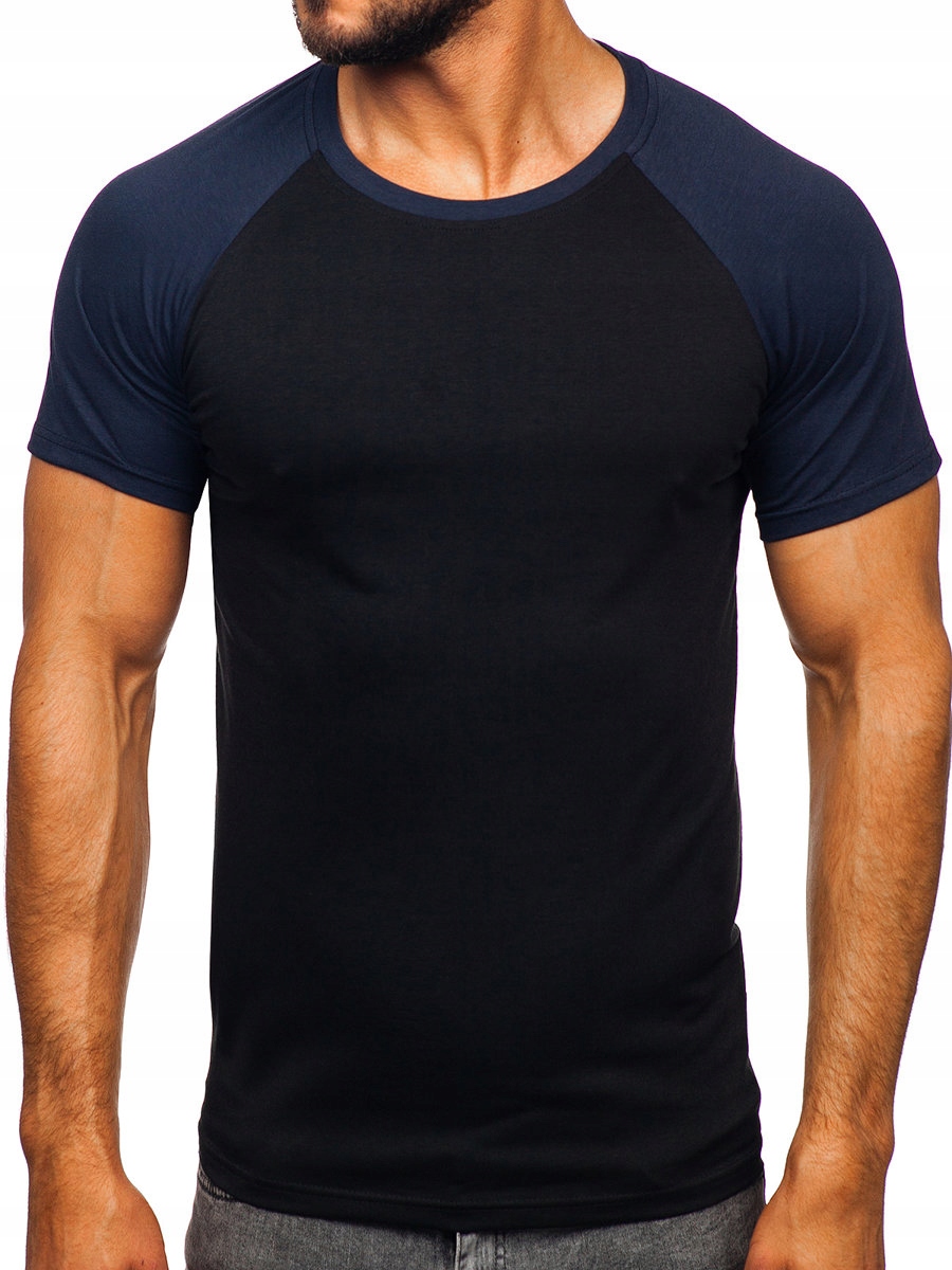 

T-shirt Koszulka Czarno-granatowa 8T82 Denley_l