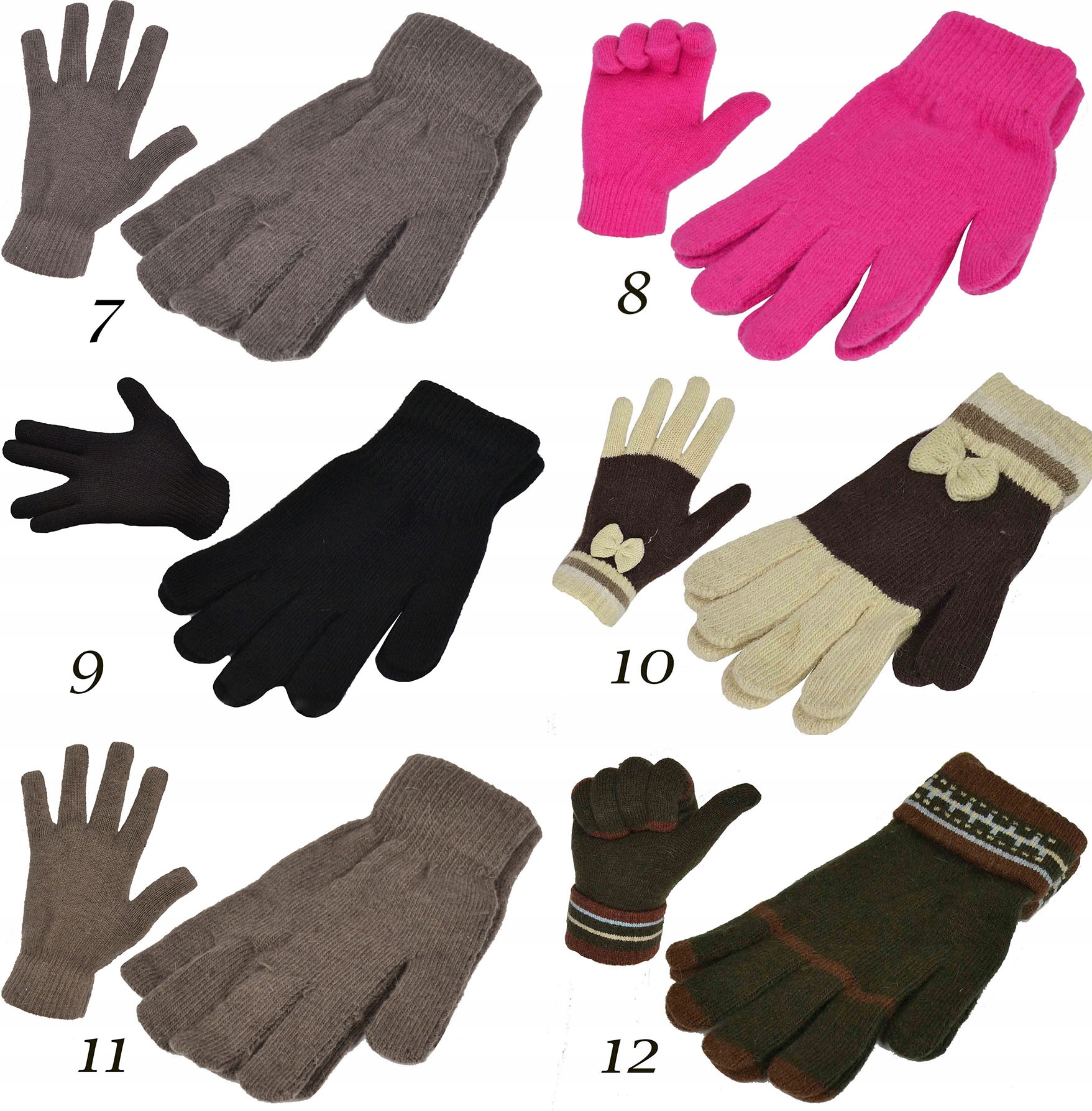 Rękawiczki z Angory Rekawiczki Angora Jesień Zima Kod producenta 00