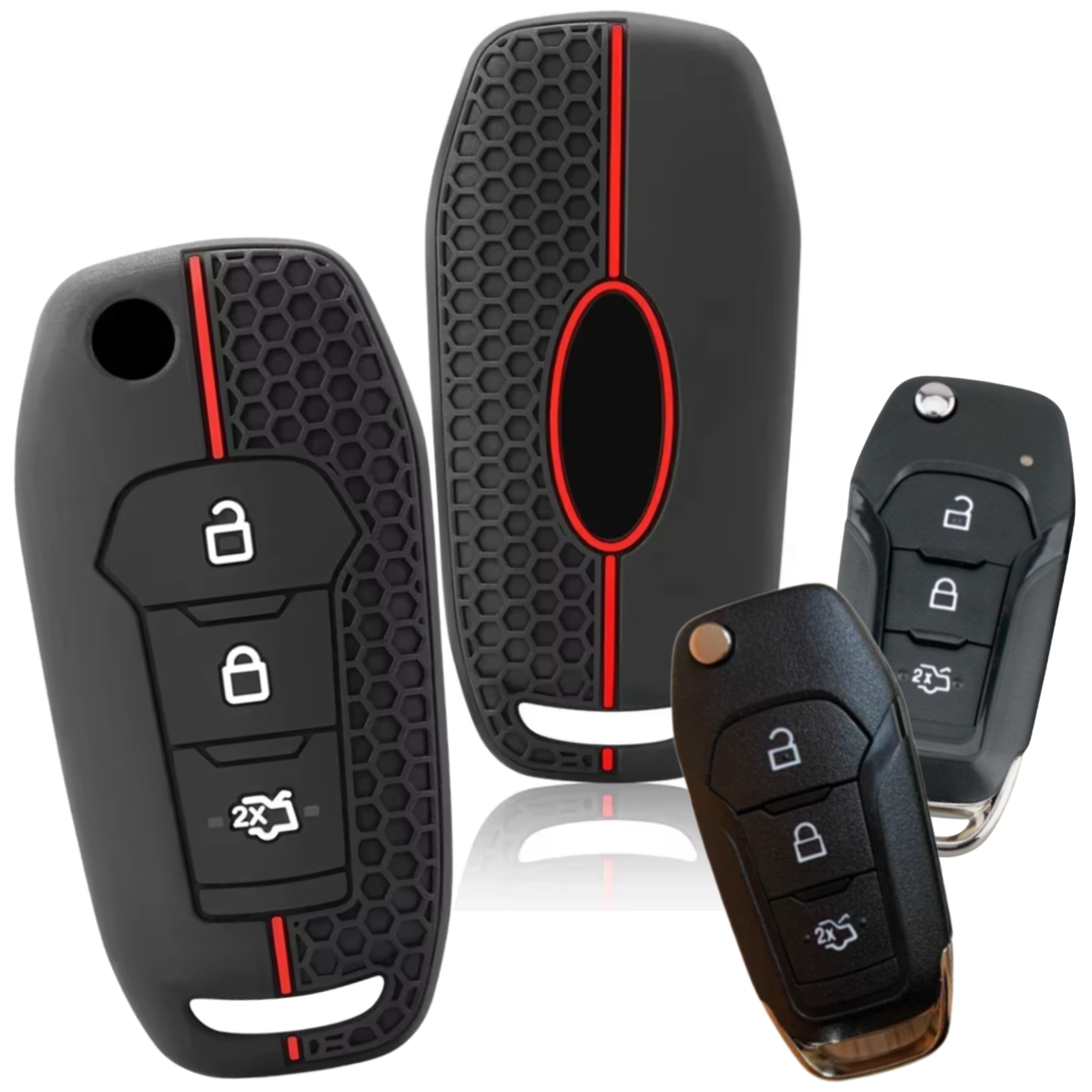 Silikonowe Ochronne Etui Na Kluczyk Ford Fiesta Mondeo F-150 Ranger Ka
