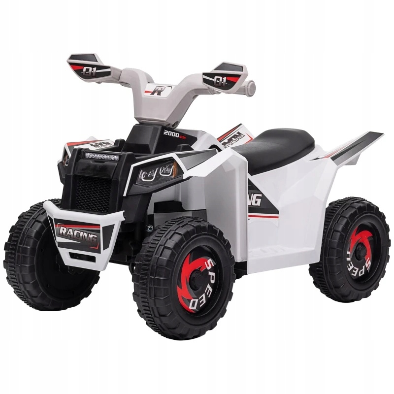 Quad elektryczny dla dzieci 6V przód/tył 2,5 km/h biały