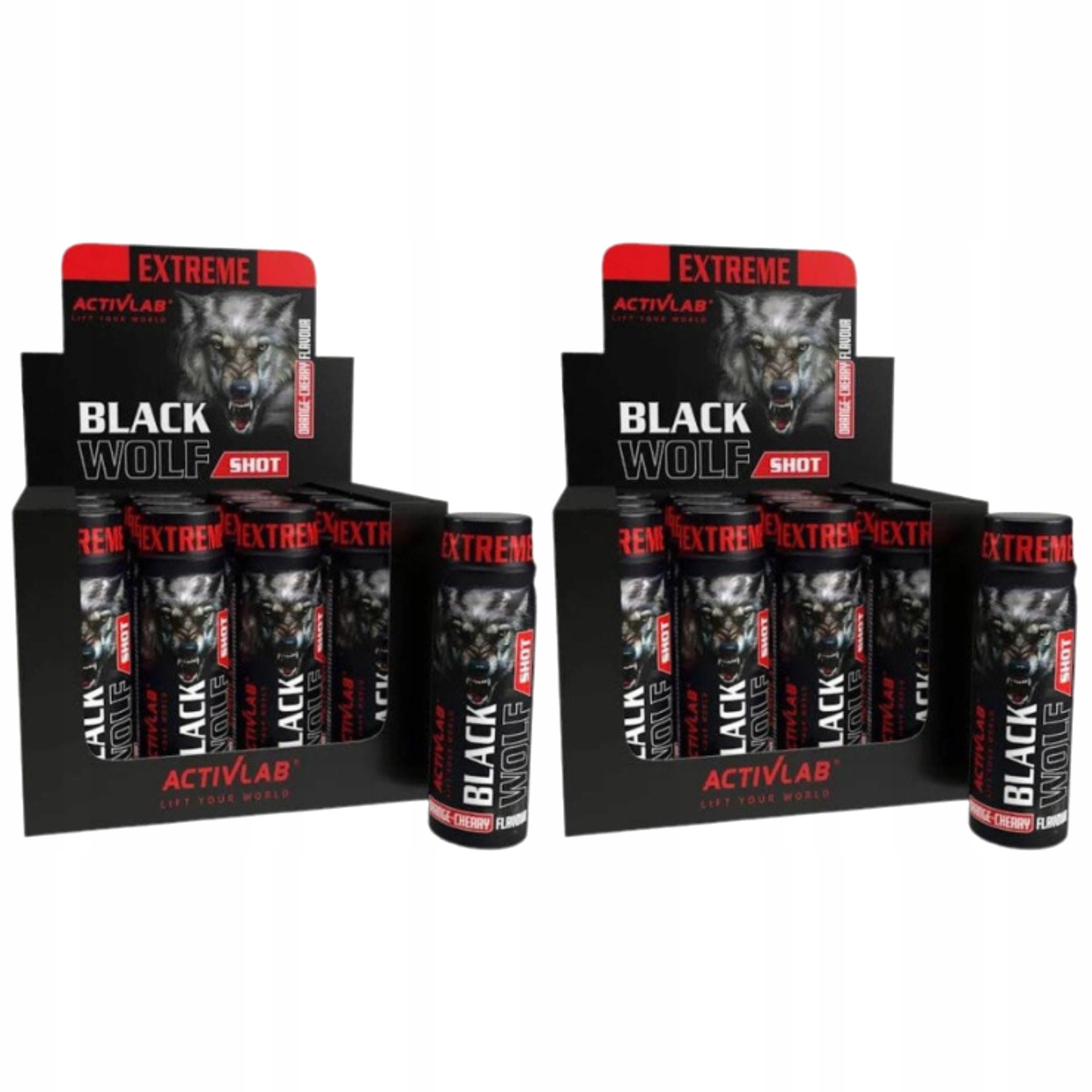 2x Předtréninkovka Shot Activlab Black Wolf 12x80 ml Kofein Beta Alanin