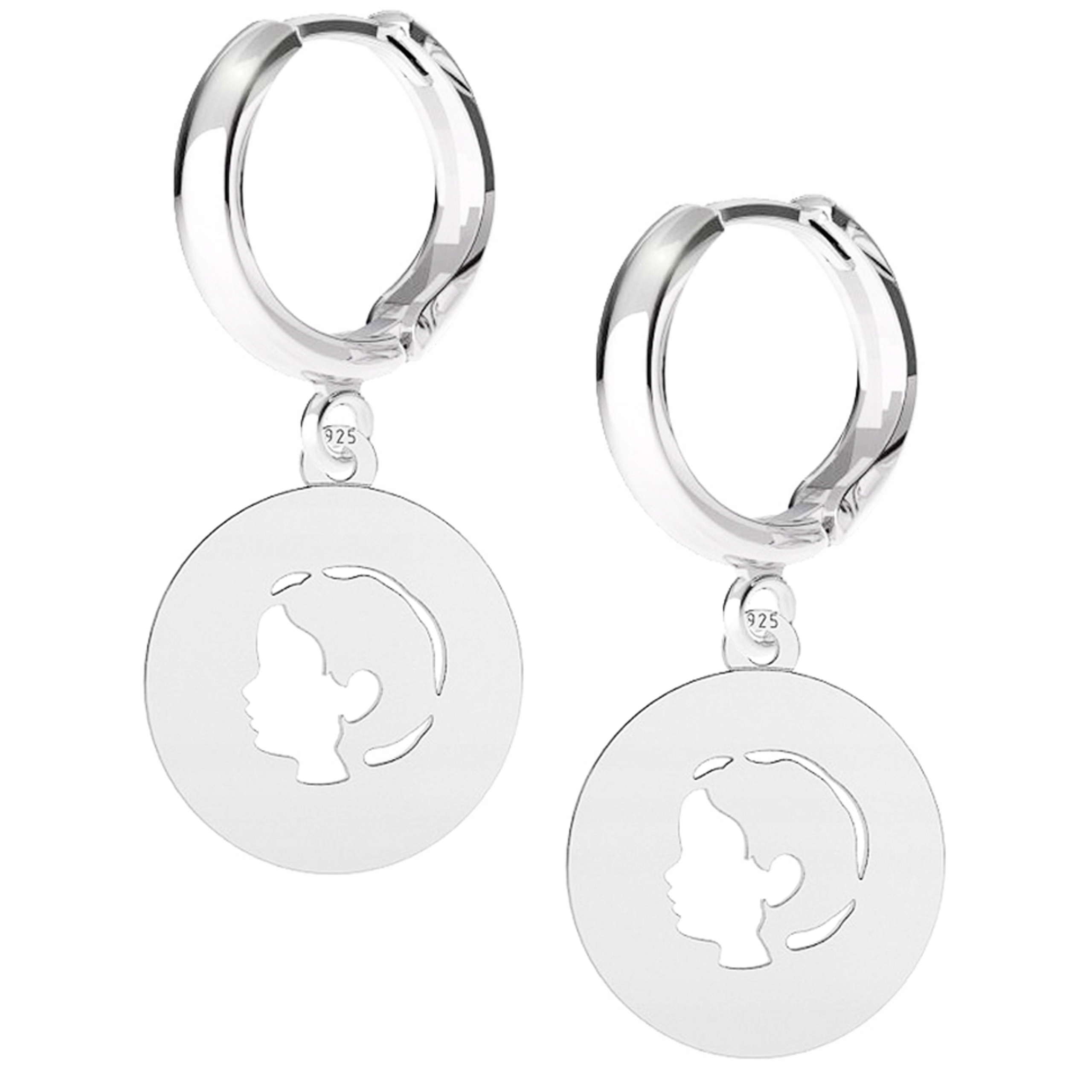 Stříbrné náušnice Chlapec Plíšek 925