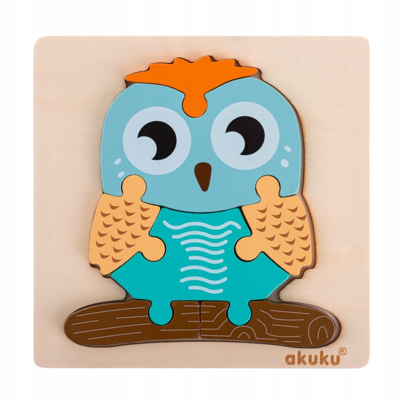 

Akuku Drewniane Puzzle Sowa