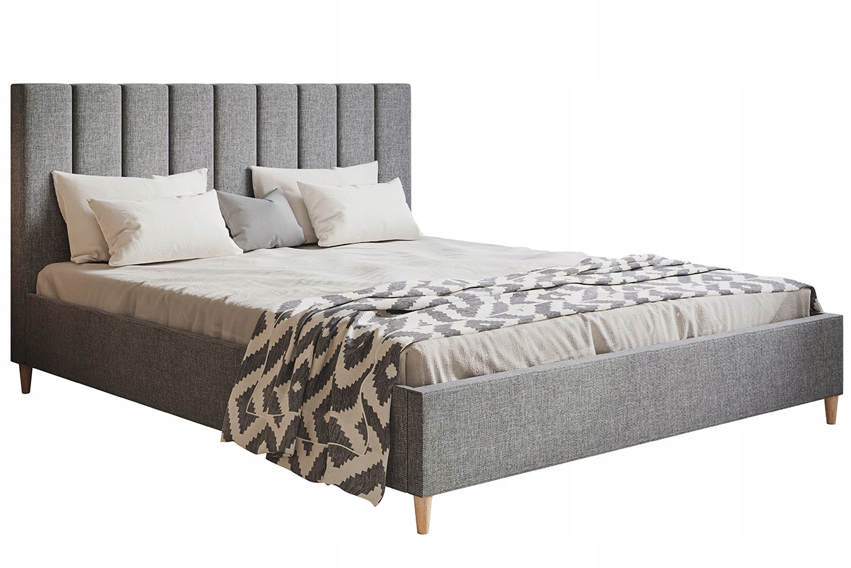 Łóżko tapicerowane Hamilton 160x200 stelaż nóżki