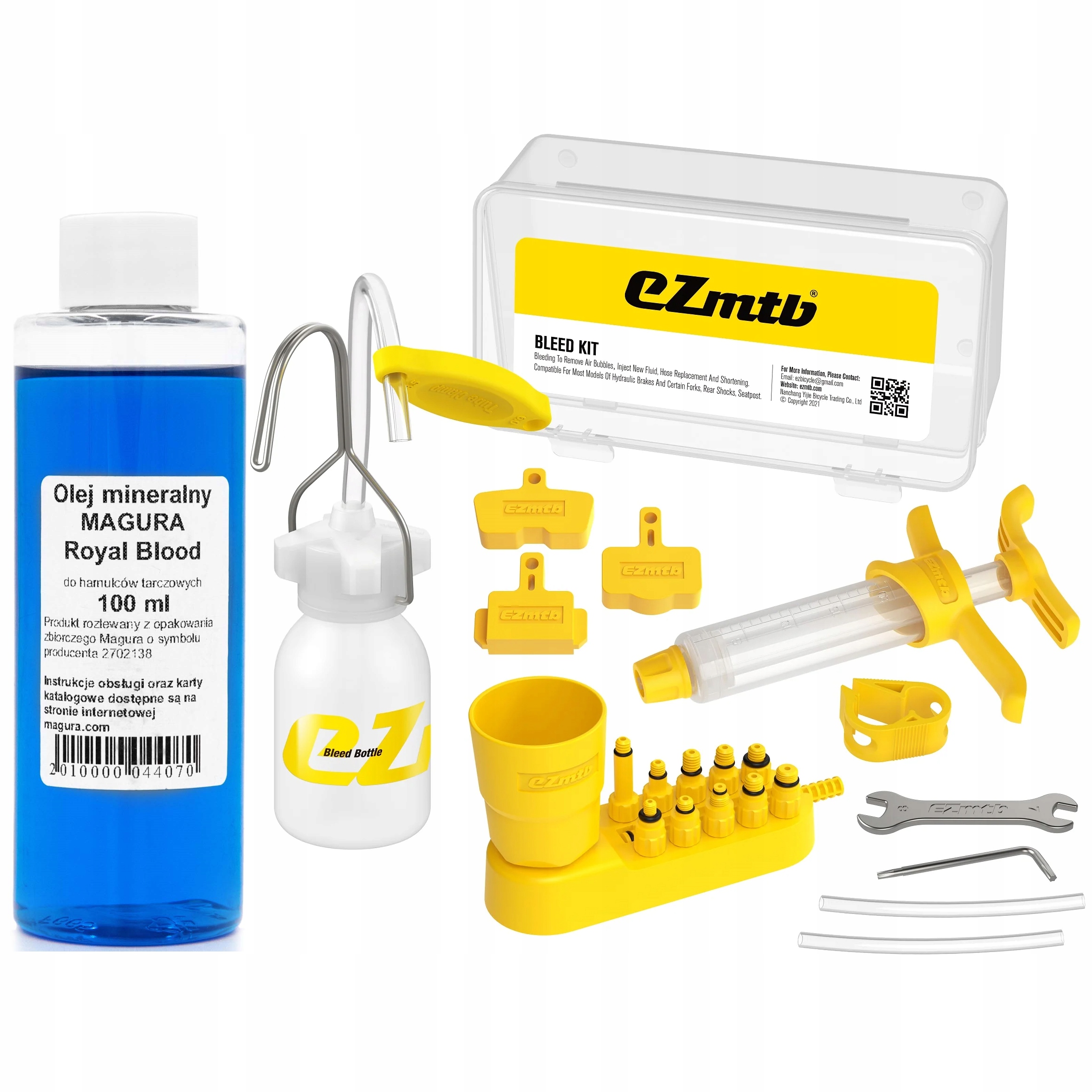 MEGA ZESTAW do odpowietrzania hamulców MAGURA BOX z olejem MAGURA