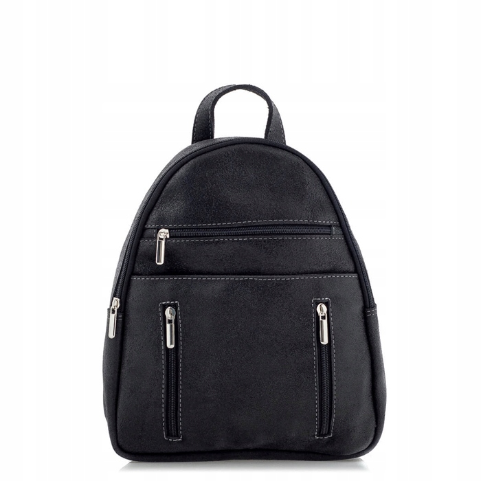 Lehký Batoh Černý Malý Dámský Elegantní Semišový Belveder BV10