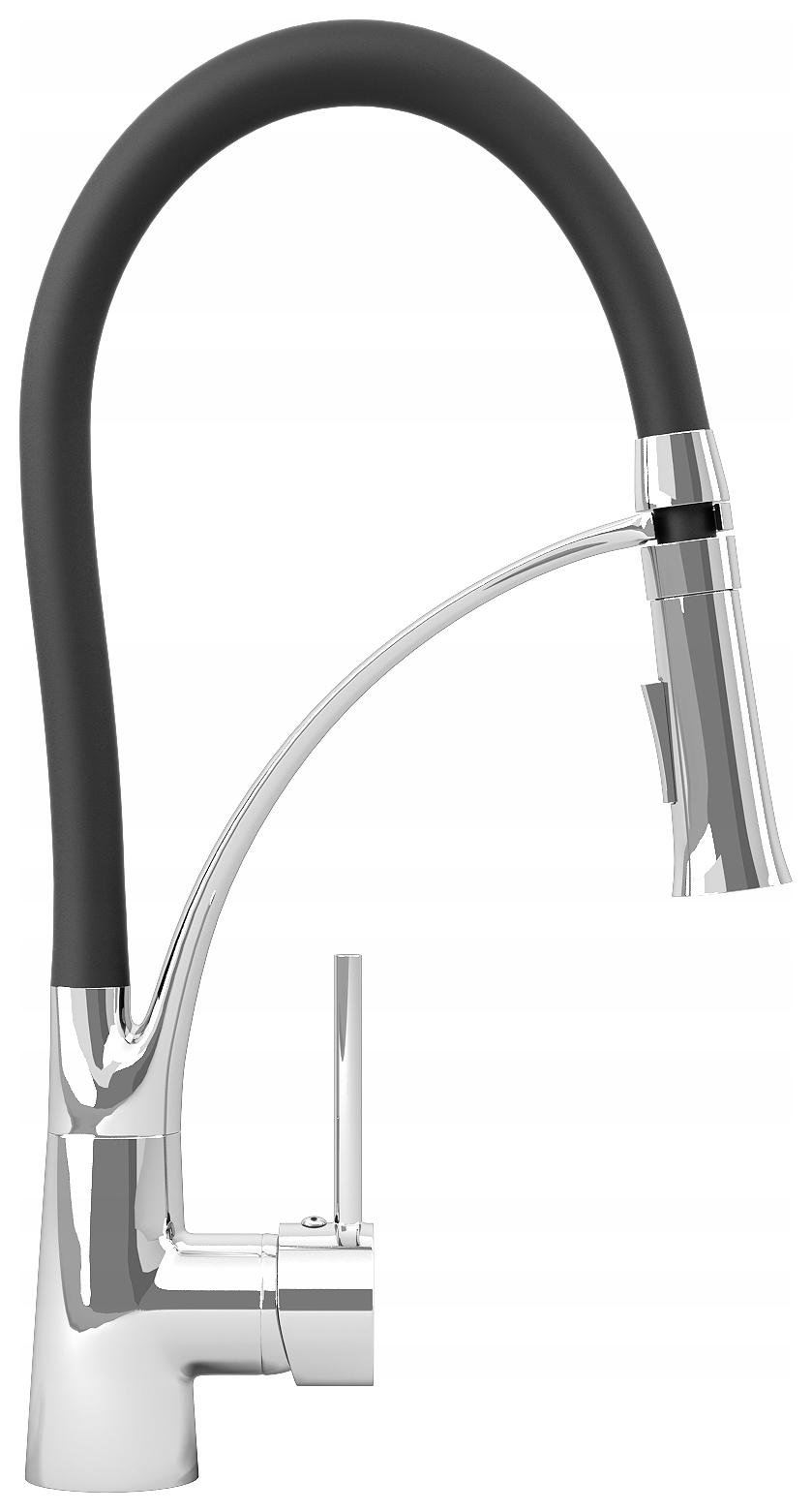 Kuchynská batéria s vyťahovacou výtokovou trubicou, čierny chróm, Stojaca, vodovodná batéria do kuchyne Nexo
