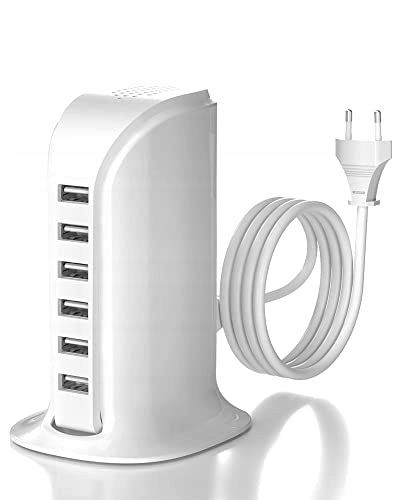 POANES Ładowarka USB 50W 6 Portów Stacja Dla iPhone Samsung Huawei LG — miniatura 2