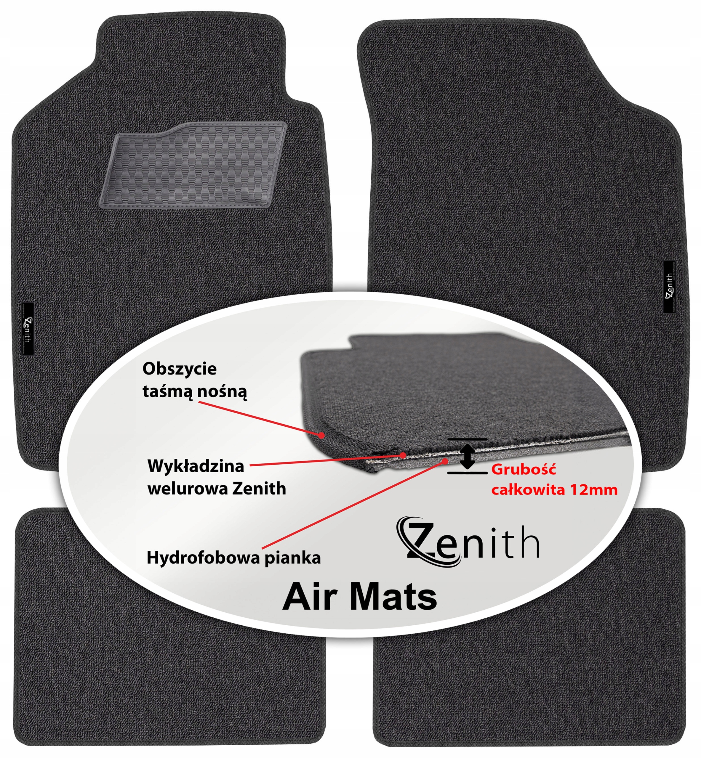 Renault Clio II 1998-2001 Velúrové koberčeky do auta Zenith Air Mats