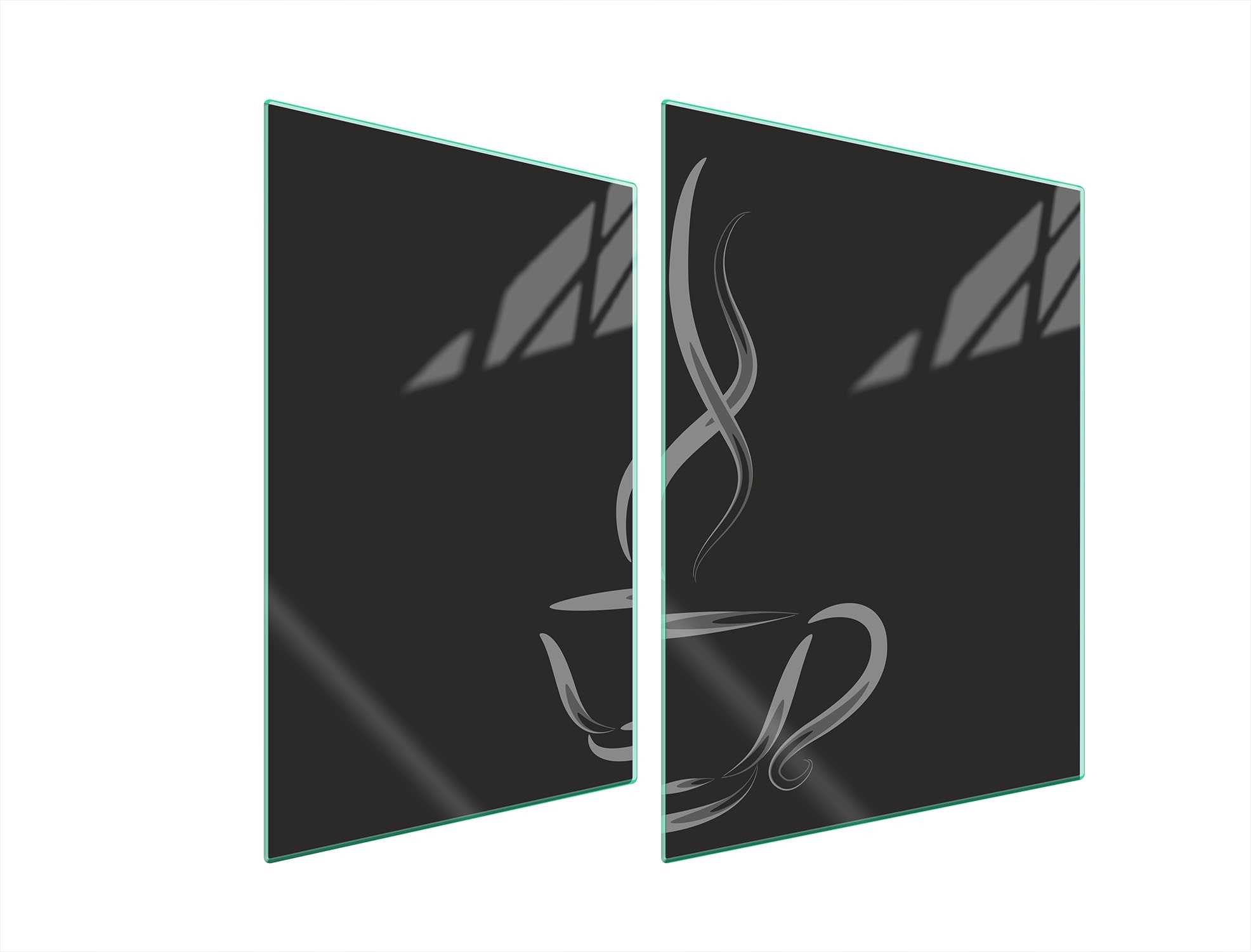 Skleněná Ochranná Deska Na Sporák 70x52 Káva Tvrzené Sklo