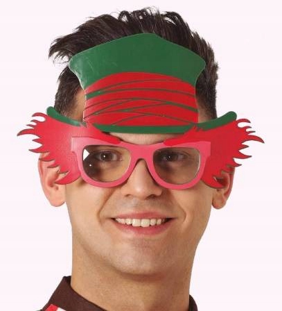 OKULARY Z KAPELUSZEM RÓŻOWE KARNAWAŁ