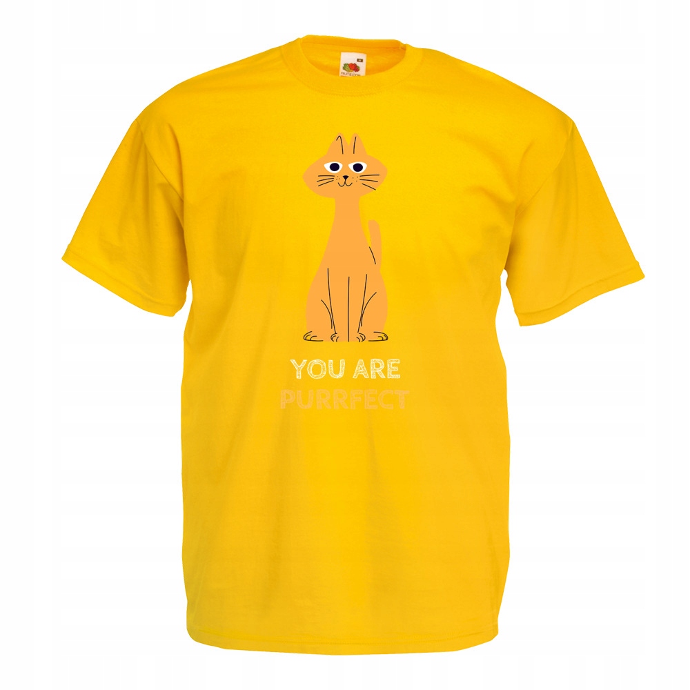 

Koszulka kot purrfect kociara kotek L żółta