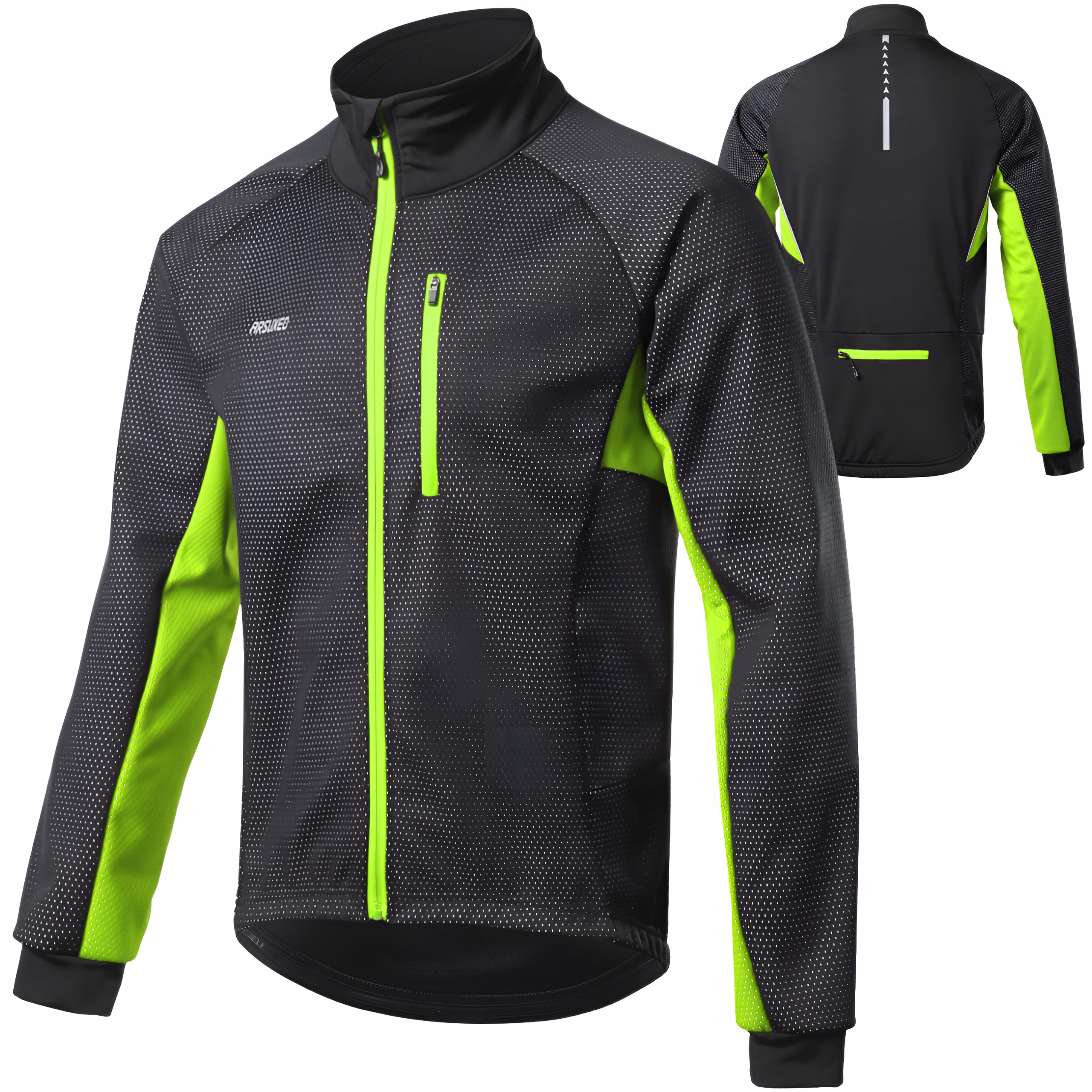 Kurtka Rowerowa Męska Zimowa Softshell Na Rower Termoaktywna 20Ż Arsuxeo L